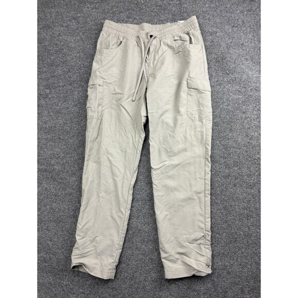 Columbia Pants Womens S Beige Khaki Lightweight Hiking Cargo Drawstring Elastic - Picture 1 of 8